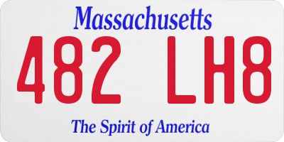 MA license plate 482LH8