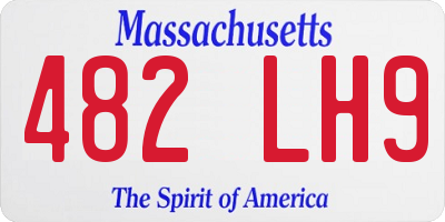 MA license plate 482LH9