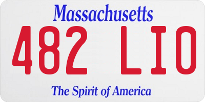 MA license plate 482LI0