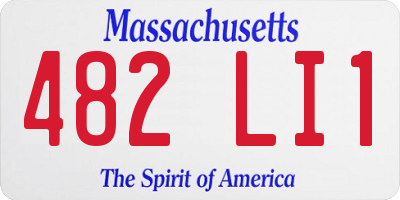 MA license plate 482LI1