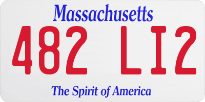 MA license plate 482LI2