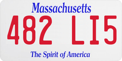 MA license plate 482LI5