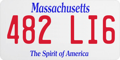 MA license plate 482LI6