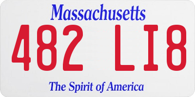 MA license plate 482LI8