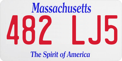 MA license plate 482LJ5