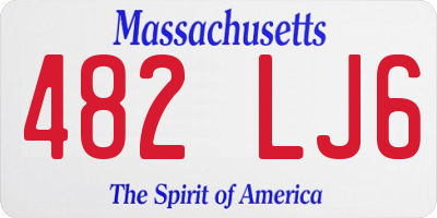 MA license plate 482LJ6