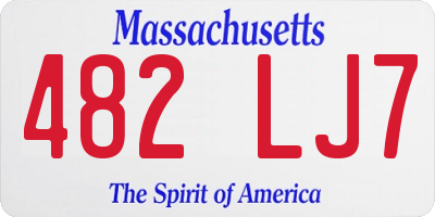 MA license plate 482LJ7