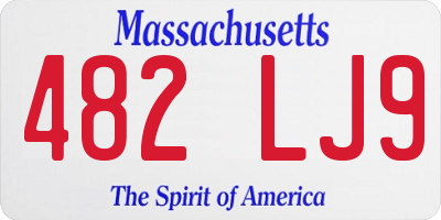 MA license plate 482LJ9