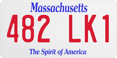 MA license plate 482LK1