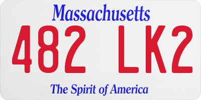 MA license plate 482LK2