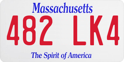 MA license plate 482LK4