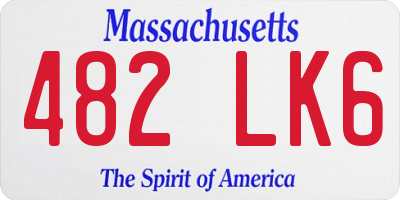 MA license plate 482LK6