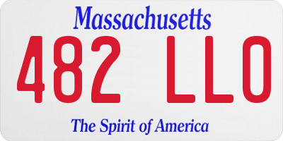 MA license plate 482LL0