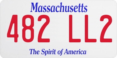 MA license plate 482LL2
