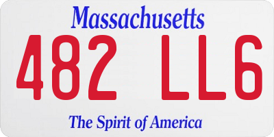 MA license plate 482LL6