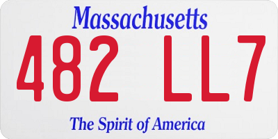 MA license plate 482LL7