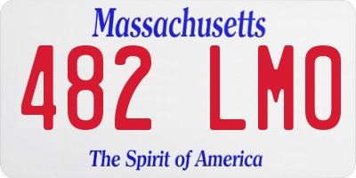 MA license plate 482LM0