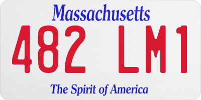 MA license plate 482LM1