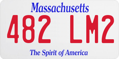 MA license plate 482LM2