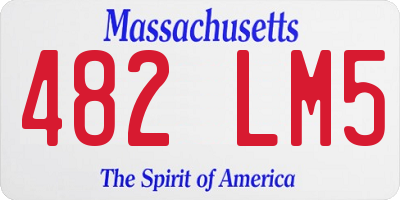 MA license plate 482LM5