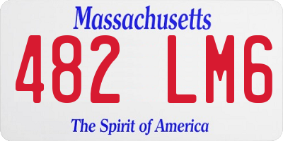 MA license plate 482LM6