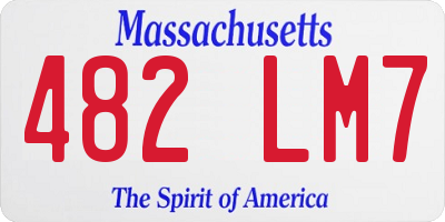 MA license plate 482LM7