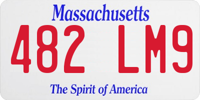 MA license plate 482LM9