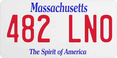 MA license plate 482LN0