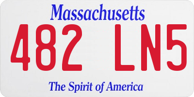 MA license plate 482LN5