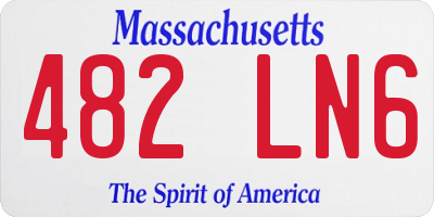 MA license plate 482LN6