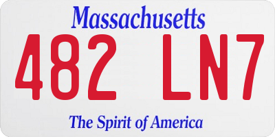 MA license plate 482LN7