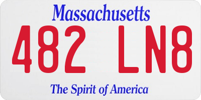 MA license plate 482LN8