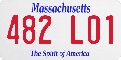 MA license plate 482LO1