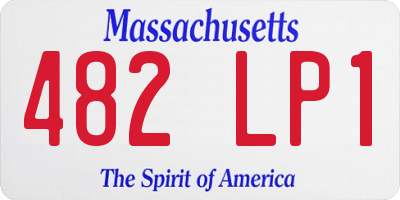 MA license plate 482LP1