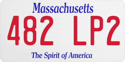 MA license plate 482LP2