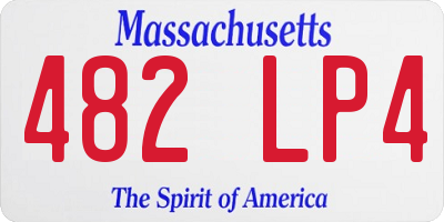 MA license plate 482LP4