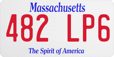 MA license plate 482LP6