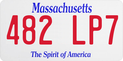 MA license plate 482LP7