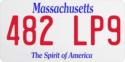 MA license plate 482LP9