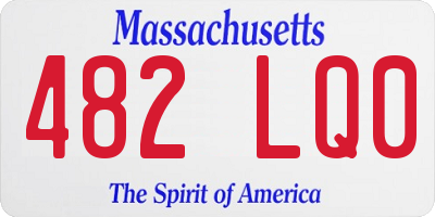 MA license plate 482LQ0