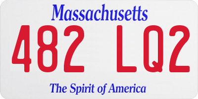 MA license plate 482LQ2