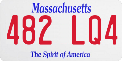 MA license plate 482LQ4