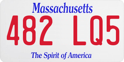 MA license plate 482LQ5