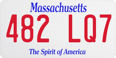 MA license plate 482LQ7