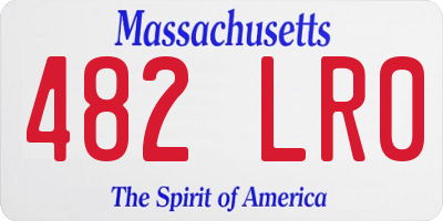 MA license plate 482LR0