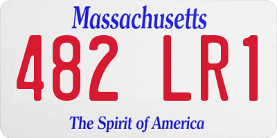 MA license plate 482LR1