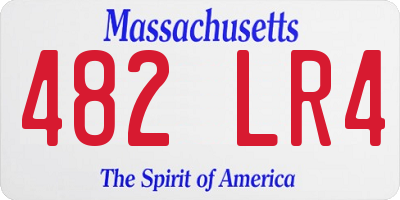 MA license plate 482LR4