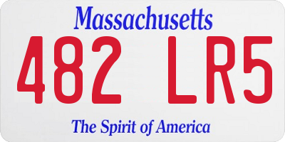 MA license plate 482LR5
