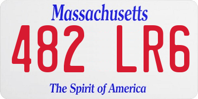 MA license plate 482LR6