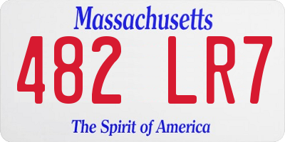 MA license plate 482LR7